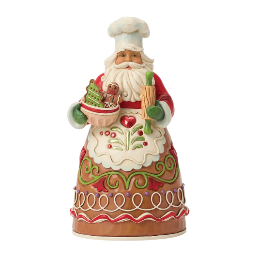 Jim Shore BAKING HOLIDAY MAGIC 6018881 Gingerbread Pastry Chef Santa Figurine