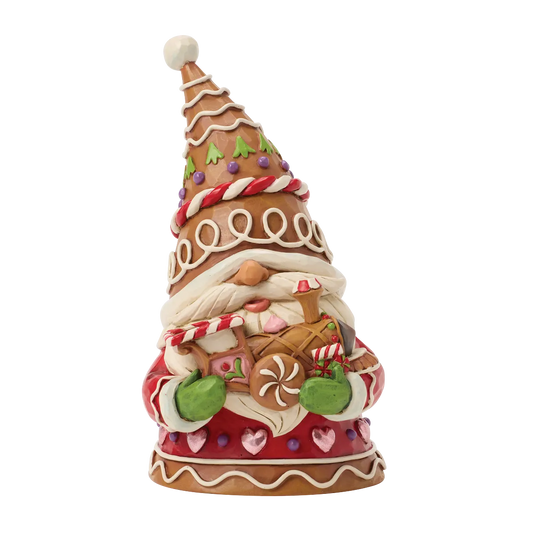 Jim Shore GNOME ON TRACK 6018883 Gingerbread Gnome Train Figurine