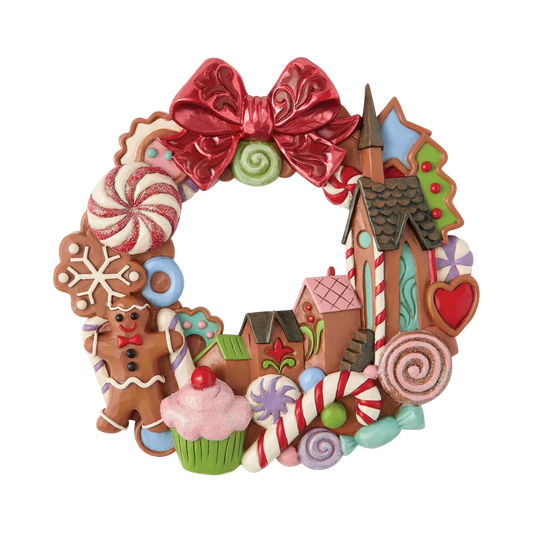 Jim Shore CIRCLE IN SWEETS 6018885 Gingerbread Wreath Figurine