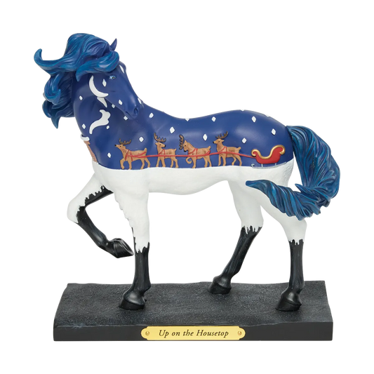 Trail Of Painted Ponies Figurine UP ON THE HOUSETOP 6019060 Horse Reindeer