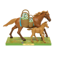 Trail Of Painted Ponies Figurine MAMA'S HELPER 6019063 Horse Colt Basket