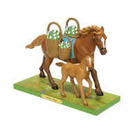 Trail Of Painted Ponies Figurine MAMA'S HELPER 6019063 Horse Colt Basket