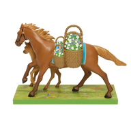 Trail Of Painted Ponies Figurine MAMA'S HELPER 6019063 Horse Colt Basket