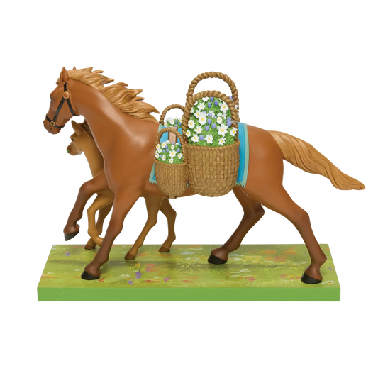 Trail Of Painted Ponies Figurine MAMA'S HELPER 6019063 Horse Colt Basket