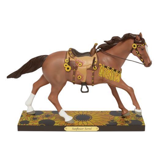 Trail Of Painted Ponies Figurine SUNFLOWER SORREL 6019066 Horse Summer Flowers