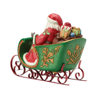 Jim Shore DASHING THROUGH THE SNOW 6019089 Musical Santa Sleigh Figurine