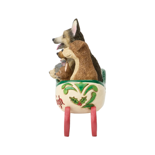 Jim Shore A TAIL-WAGGING CHRISTMAS 6019095 Santa's Rescue Sleigh Dogs Puppies