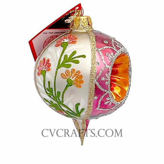 Magenta and Flower The Ornament King CANDY SPARKLER Assorted Ornament 42027A Christmas 2025