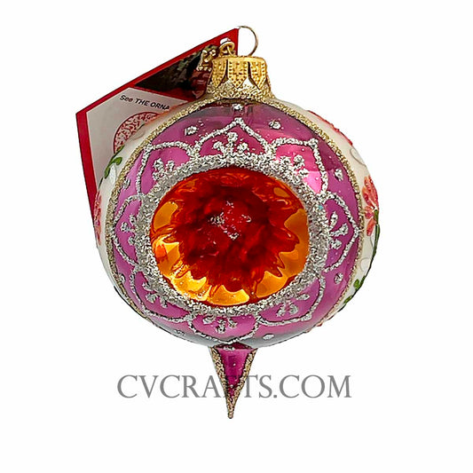 Magenta and Flower The Ornament King CANDY SPARKLER Assorted Ornament 42027A Christmas 2025
