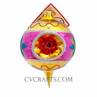 Magenta and Golden Yellow The Ornament King CANDY SPARKLER Assorted Ornament 42027B Christmas 2025