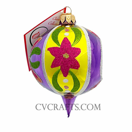 Purple and Yellow The Ornament King CANDY SPARKLER Assorted Ornament 42027B Christmas 2025