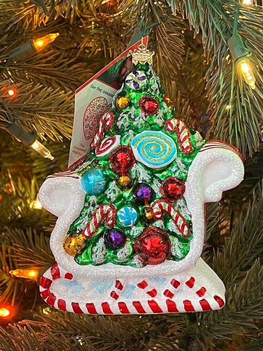The Ornament King CANDYLAND CHRISTMAS Ornament 42042 Peppermint Sleigh 2025