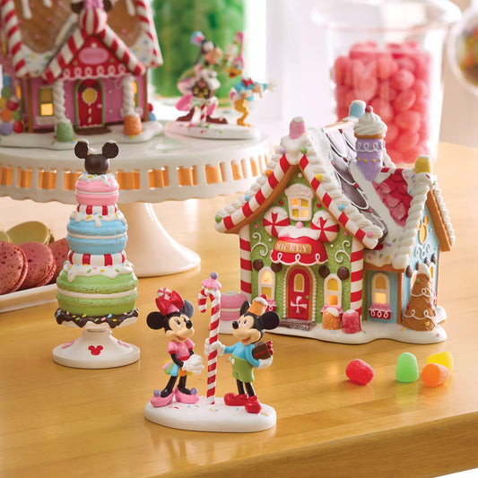 MICKEY'S MERRY MACARON TREE Dept 56 6013664 Disney Village Peppermint