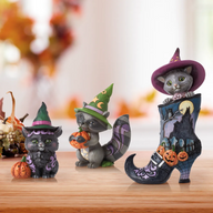 Jim Shore HALLOWEEN MASK-ERADE 6012748 Pumpkin Raccoon Figurine