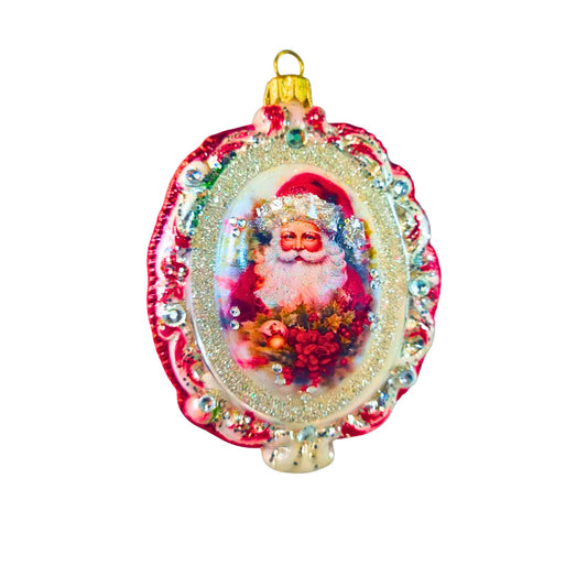 The Ornament King MERRY MEDALLION Ornament 41008 Santa Portrait 2025