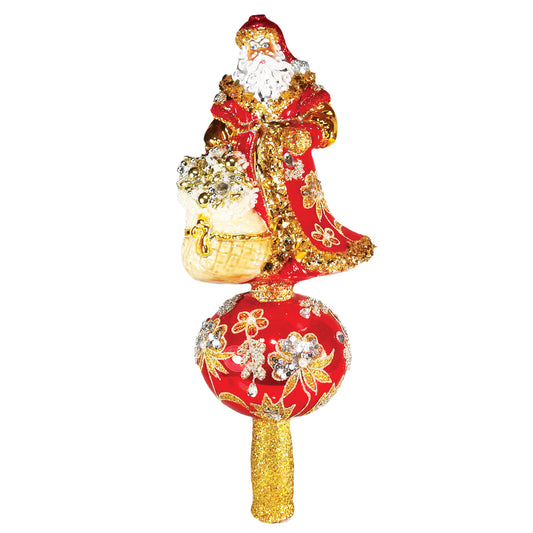 Heartfully Yours RUBY WEXFORD FINIAL 20221 Tree Topper LE 200 Red Gold Santa