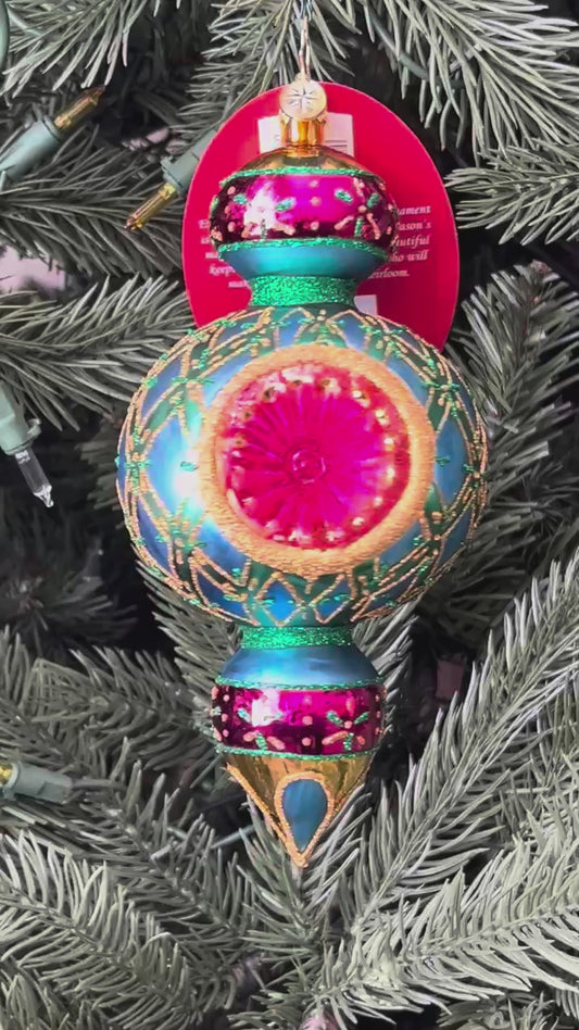Christopher Radko Fantasia GILDED ELEGANCE Ornament 1022644 Reflector Drop