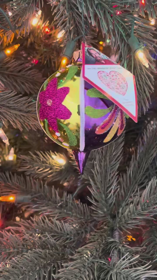 Purple and Yellow The Ornament King CANDY SPARKLER Assorted Ornament 42027B Christmas 2025