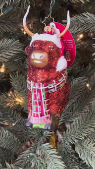 Christopher Radko HIGHLAND HOLIDAY Ornament 1022571 Christmas Highland Cow