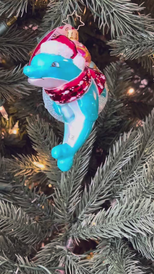 Christopher Radko HOLIDAY SPLASH Ornament 1022609 Christmas Dolphin