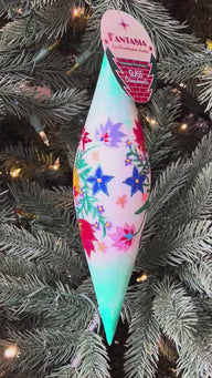 Christopher Radko Fantasia GREEN SEASON'S GLEAMINGS Ornament 1022116 Polish Drop