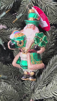 Christopher Radko SHAMROCK SANTA Ornament 1022587 St. Patrick's Day Irish