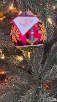 Red and Yellow The Ornament King CANDY SPARKLER Assorted Ornament 42027B Christmas 2025