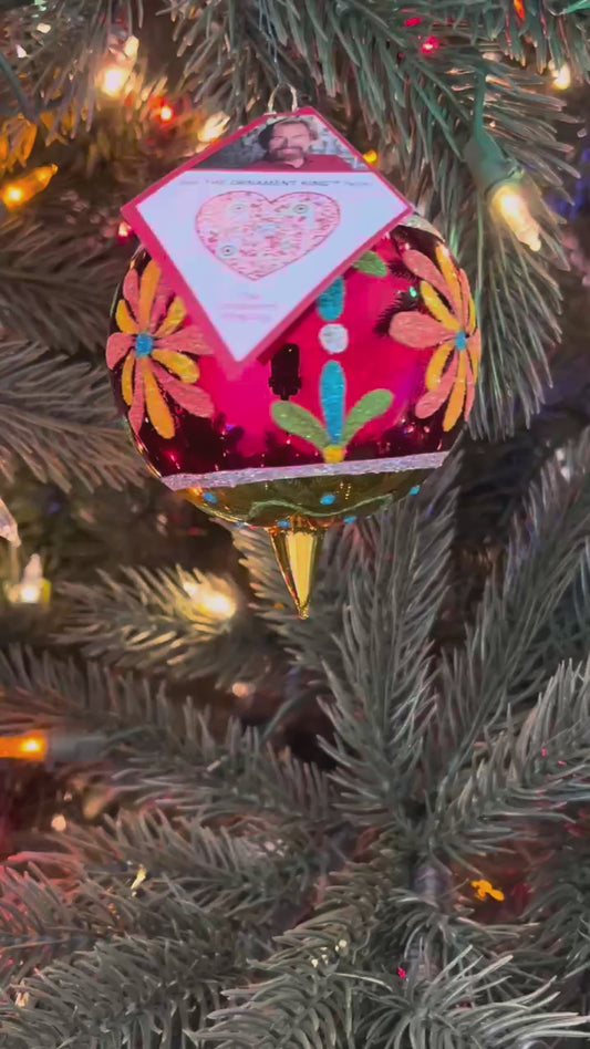 Red and Yellow The Ornament King CANDY SPARKLER Assorted Ornament 42027B Christmas 2025