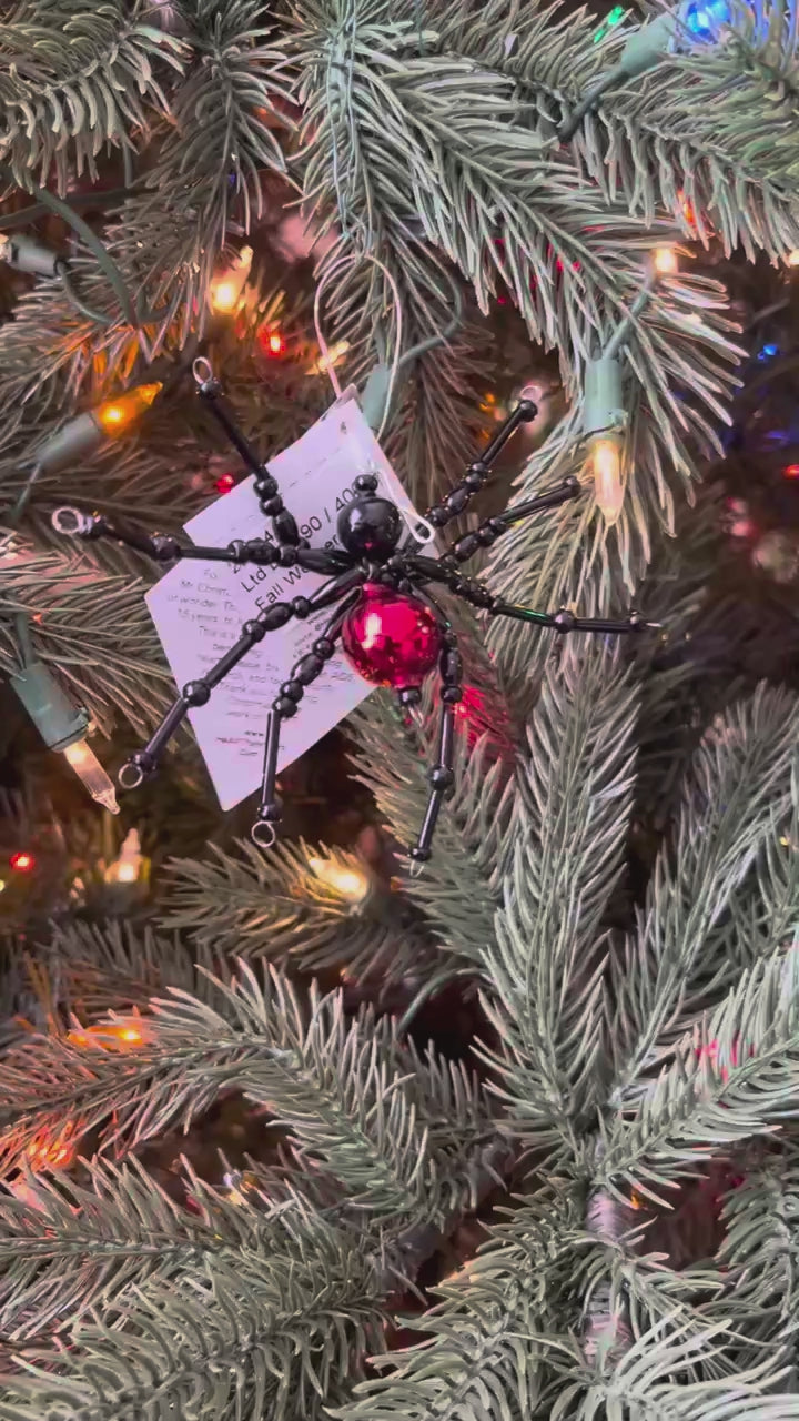 Heartfully Yours FALL WEAVER 22404 Ornament LE 400 Halloween Black Spider