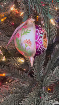 Magenta and Flower The Ornament King CANDY SPARKLER Assorted Ornament 42027A Christmas 2025