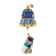 Christopher Radko FROSTY RINGER Ornament 1021370 Snowman Bell