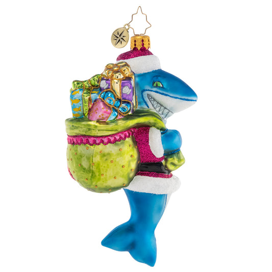 Christopher Radko SANTA JAWS Ornament 1021374 Beach Christmas Shark