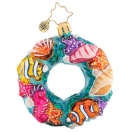 Christopher Radko UNDER THE SEA WREATH GEM Ornament 1021432 Little Gems