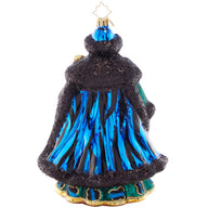 Christopher Radko FIERCE & FASHIONABLE SANTA Ornament 1021639 Blue Green Black