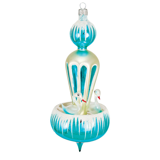 Heartfully Yours WINTER SPLASH - DARK TURQUOISE 23278 Ornament LE 90 Swans