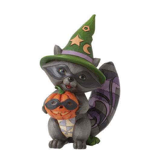 Jim Shore HALLOWEEN MASK-ERADE 6012748 Halloween Raccoon Figurine