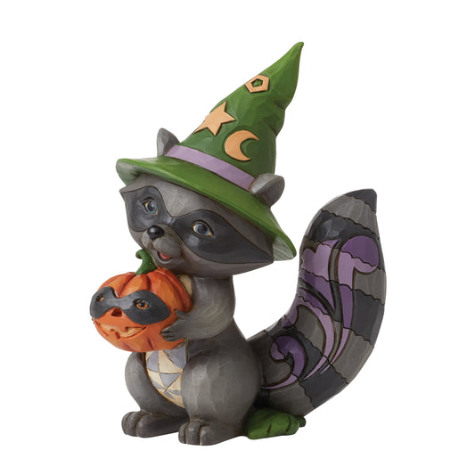Jim Shore HALLOWEEN MASK-ERADE 6012748 Halloween Raccoon Figurine