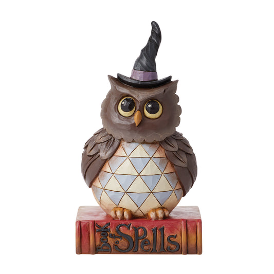 Jim Shore HALLOWEEN HOOT 6012749 Halloween Owl Book of Spells Figurine