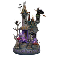 Jim Shore WELCOME ARE THE WICKED 6012751 Haunted House LED Musical Masterpiece