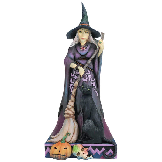 Jim Shore WITCH WAY? 6012752 Halloween Two Sided Sweet Spooky Witch Figurine