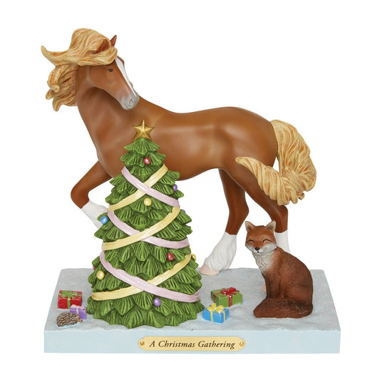 Trail Of Painted Ponies 2023 A CHRISTMAS GATHERING Figurine 6012846 Horse Fox Tree
